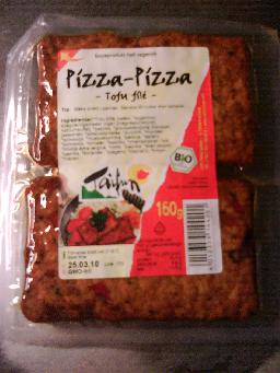 "Tofu-pizza fil&eacute;er". Sjukt gott. Kall s&aring;v&auml;l som varm.
